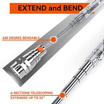 Extendable Magnetic Flashlight & Pickup Tool for Men