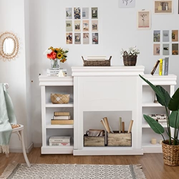 Elegant Tangkula 70 Inch Freestanding Mantel Stand