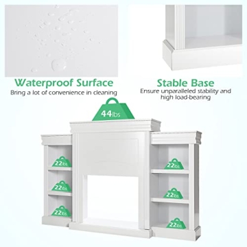 Elegant Tangkula 70 Inch Freestanding Mantel Stand