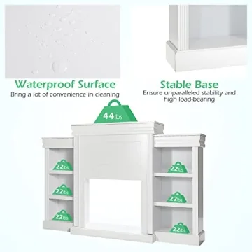 Elegant Tangkula 70 Inch Freestanding Mantel Stand