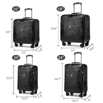VH&GRED Lightweight Luggage Sets for Business and Weekend Getaways Carry On Luggage with Spacious Design Sleek Suitcases with Wheels and Carry On Suitcase Option