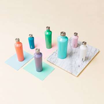 Corkcicle Canteen Classic Collection-Water Bottle & Thermos-Triple Insulated Shatterproof Stainless Steel, 25 oz, Gloss Turquoise