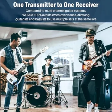 Wireless Guitar Transmitter Receiver for Instruments