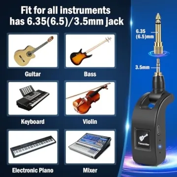 Wireless Guitar Transmitter Receiver for Instruments