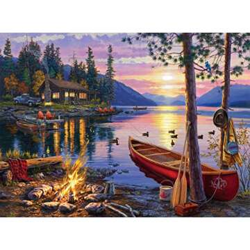 Buffalo Games - Darrell Bush - Canoe Lake - 1000 Piece Jigsaw Puzzle For Adults - High Quality Chall...