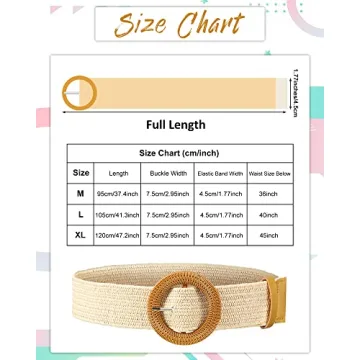 Stylish WILLBOND 4 Pcs Elastic Woven Belts for Women