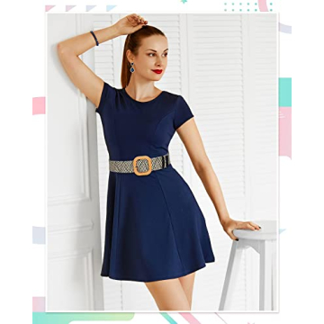 Stylish WILLBOND 4 Pcs Elastic Woven Belts for Women