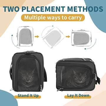 Petsfit Two-Way Pet Carrier for Small Pets - Airline Approved