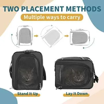 Petsfit Two-Way Pet Carrier for Small Pets - Airline Approved