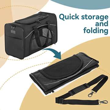 Petsfit Two-Way Pet Carrier for Small Pets - Airline Approved