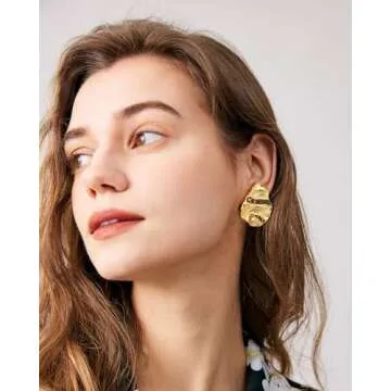 Shop INNERDIVA Irregular Geometric Gold Earrings for Women