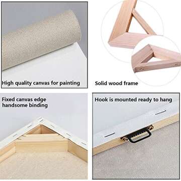 SKYSUKEY Foggy Forest Watercolor Wall Art Set of 3