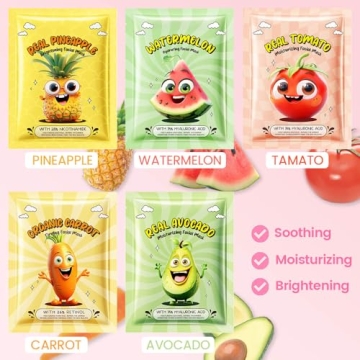 Kids' Spa Party: Kaely 10 Fruit Face Masks Set