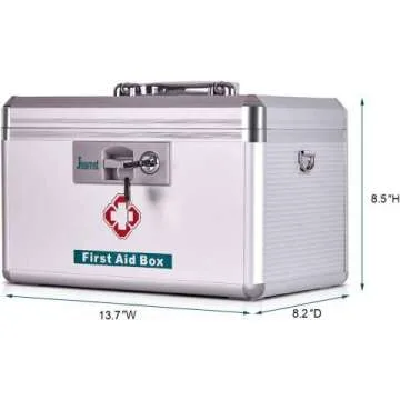 Jssmst Locking Medicine Box for First Aid Essentials