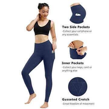 Fengbay 3 Pack High Waist Yoga Pants,Yoga Pants for Women Tummy Control Workout Pants 4 Way Stretch Leggings with Pockets