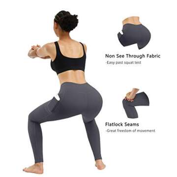 Fengbay 3 Pack High Waist Yoga Pants,Yoga Pants for Women Tummy Control Workout Pants 4 Way Stretch Leggings with Pockets