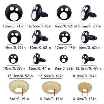 120pcs Safety Eyes for Crafts - Variety & Quality