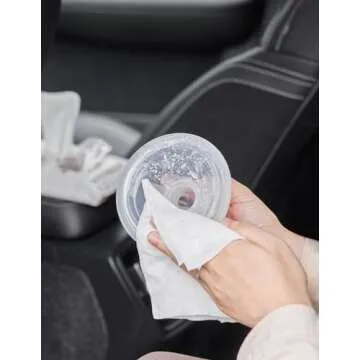 Momcozy Natural Breast Pump Wipes for Pump Parts Cleaning On-the-go, 30 Count, Flash Clean & Resealable Pump Wipes