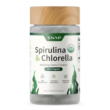 Snap Supplements Organic Spirulina Chlorella Capsules - Boost Energy Naturally!