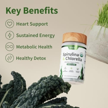 Organic Spirulina Chlorella Capsules Boost Energy & Health