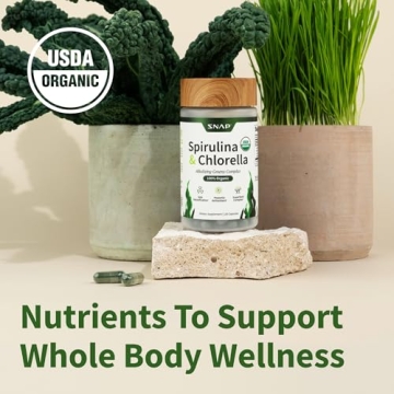 Organic Spirulina Chlorella Capsules Boost Energy & Health