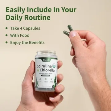 Organic Spirulina Chlorella Capsules Boost Energy & Health