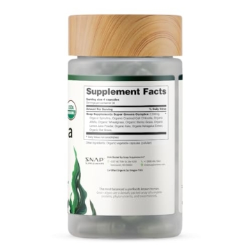 Organic Spirulina Chlorella Capsules Boost Energy & Health