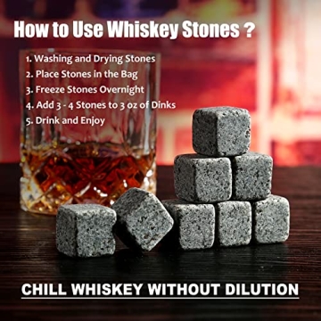 Whiskey Stones Gift Set for Men – Perfect for Gifting