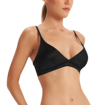 SilRiver Women's Silk Wireless Bra for Elegant Comfort