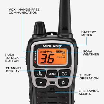 Midland T71VP3 X-TALKER Long Range Walkie Talkie - Essential for Camping