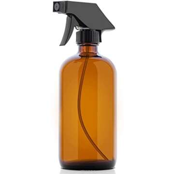 CULINAIRE Culinare 16 oz Glass Amber Spray Bottles for Essential Oil Solutions, Dark Continuous Spra...