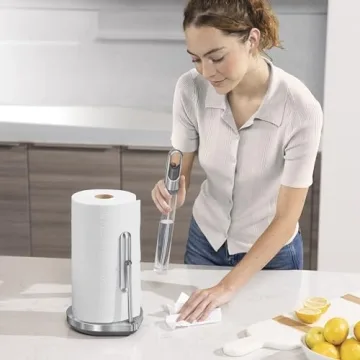 simplehuman Standing Paper Towel Holder with Spray Pump
