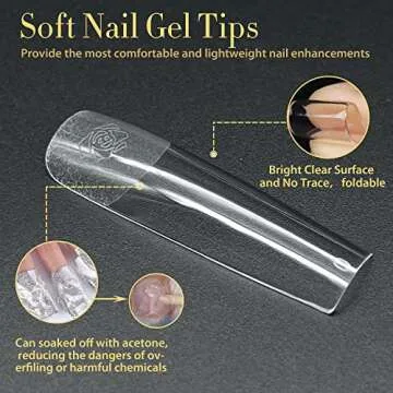UNA GELLA Extra Long Square Nail Tips for Stunning Manicures