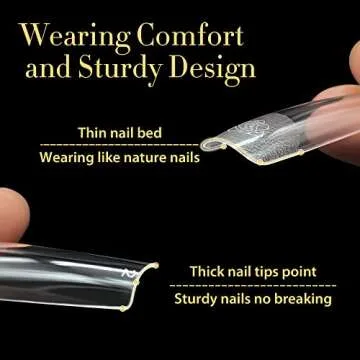 UNA GELLA Extra Long Square Nail Tips for Stunning Manicures