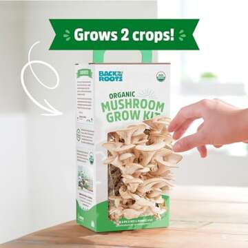 Back to the Roots Organic Oyster Mushroom Grow Kit, Harvest Gourmet Mushrooms In 10 Days