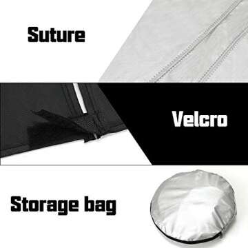 D-Lumina RAV-4 Windshield Sunshade Compatible with 2019 2020 2021 2022 2023 2024 2025 Toyota RAV4 - Foldable Front Window Sun Shade Shield Protector