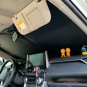 D-Lumina RAV-4 Windshield Sunshade Compatible with 2019 2020 2021 2022 2023 2024 2025 Toyota RAV4 - Foldable Front Window Sun Shade Shield Protector