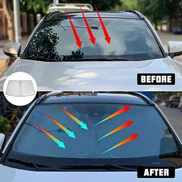 D-Lumina RAV-4 Windshield Sunshade Compatible with 2019 2020 2021 2022 2023 2024 2025 Toyota RAV4 - Foldable Front Window Sun Shade Shield Protector