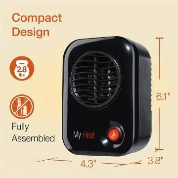 Lasko MyHeat Personal Mini Space Heater - Compact & Efficient