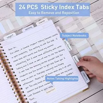 Spiral Notebook, Dotted Notebook, 8.5" x 11", 300 Page Hardcover Large Dot Grid Notebook Journal for Bullet, Thick Paper Fights Ink Bleed, A4 Leather Journal for Women Men, 24 PCS Tabs, Light Blue