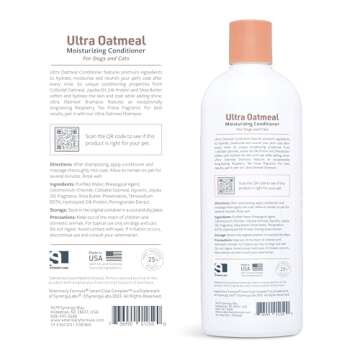 Veterinary Formula Smart Coat Complex Ultra Oatmeal Moisturizing Conditioner for Dogs, 17 Fl oz – with Colloidal Oatmeal & Jojoba – Leaves Coat Soft, Shiny, Hydrated, Strong, with Long-Lasting Scent