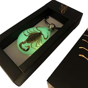 Glow-in-the-Dark Scorpion Keychain - Unique Accessory 1.25" x 1.75"