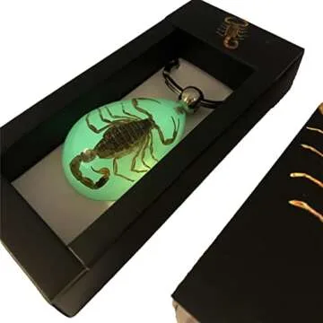 Glow-in-the-Dark Scorpion Keychain - Unique Accessory 1.25" x 1.75"