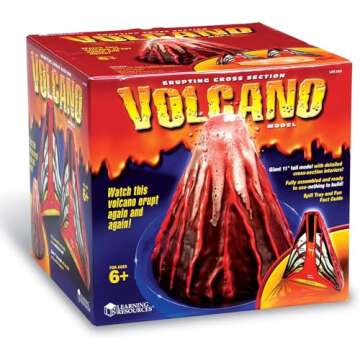 Erupting Volcano Model for Kids, Ages 6+, Science Fun