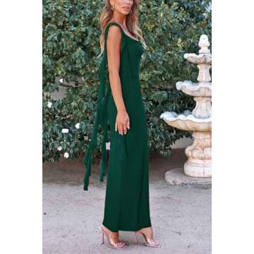 PRETTYGARDEN Women's Summer Long Formal Wedding Guest Dress Sleeveless Ruffle Cocktail Party Maxi Bodycon Dresses (Dark Green,X-Large)