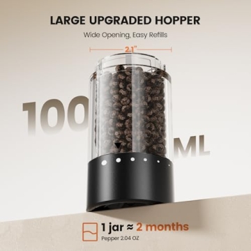 Stylish Electric Salt and Pepper Grinder Set for Effortless Cooking