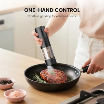 Stylish Electric Salt and Pepper Grinder Set for Effortless Cooking