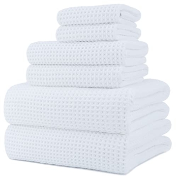 POLYTE Oversize Quick Dry Microfiber Bath Towel Set 6 Piece