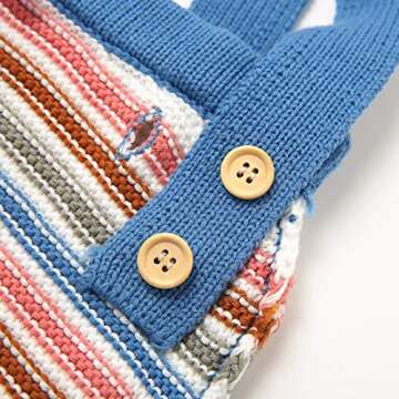 Cute Cotton Knitted Baby Boy Overalls for Fall Fun