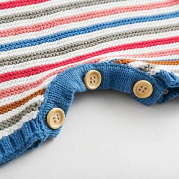 Cute Cotton Knitted Baby Boy Overalls for Fall Fun